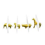 Gold Safari Animal Magnet Place Card Holder & Party Favor (Set of 40) Place Card Holders