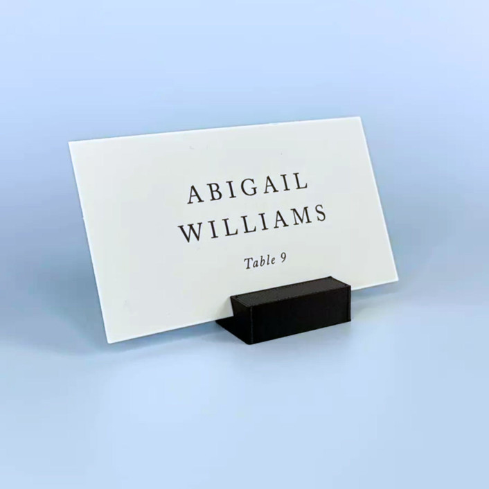 Black Rectangle Place Card Holder, Set of 25 Place Card Holders by