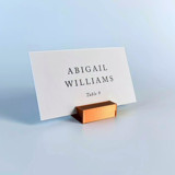 Copper Color Rectangle Place Card Holder, Set of 25 Place Card Holders