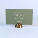Brass Color Dome Place Card Holders, Set of 25 Place Card Holders