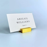 Gold Color Rectangle Place Card Holder, Set of 25 Place Card Holders