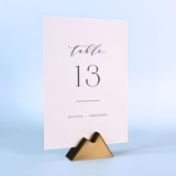 Brass Color Mountain Table Number Holder, Set of 5 Place Card Holders