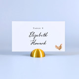 Gold Color Dome Place Card Holders, Set of 25 Place Card Holders