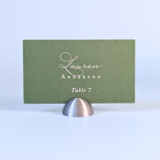 Silver Color Dome Place Card Holders, Set of 25 Place Card Holders