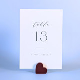 Cranberry Heart Table Number Holders, Set of 5 Place Card Holders