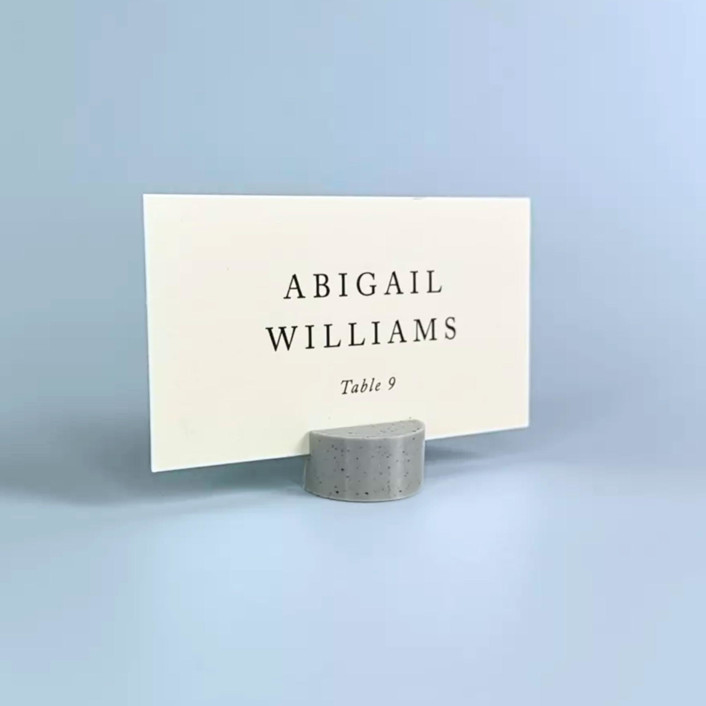 Marble Pattern Circle Place Card Holder, Set of 25 Place Card Holders