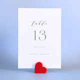 Red Heart Table Number Holders, Set of 5 Place Card Holders