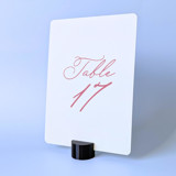 Black Color Circle Table Number Holder, Set of 5 Place Card Holders