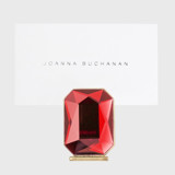 Single gem placecard holder, bright red, set of two Place Card Holders
