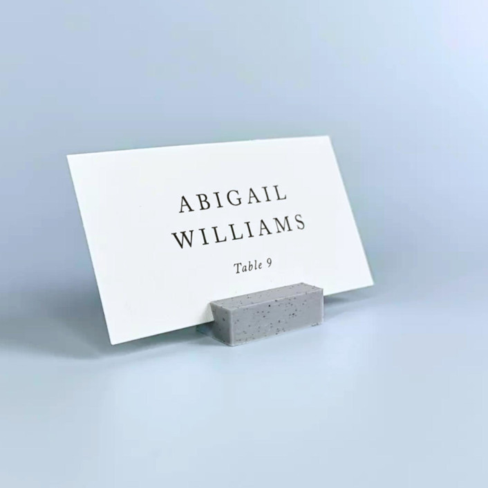 Marble Pattern Rectangle Place Card Holder, Set of 10 Place Card