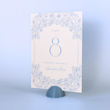 Dusty Blue Dome Table Number Holders, Set of 5 Place Card Holders