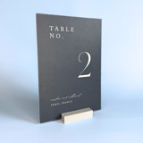 Marble Pattern Rectangle Table Number Holder, Set of 5 Place Card Holders