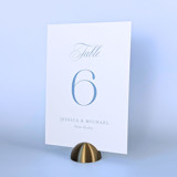 Brass Color Dome Table Number Holders, Set of 5 Place Card Holders