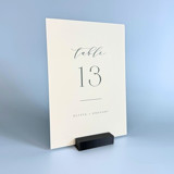 Black Rectangle Table Number Holder, Set of 5 Place Card Holders