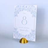 Gold Color Dome Table Number Holders, Set of 5 Place Card Holders