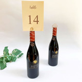 Rose Gold Wire Wine Bottle Topper Table Number Card Holder, Set of 5 Place Card Holders
