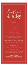 cherry Wedding Programs