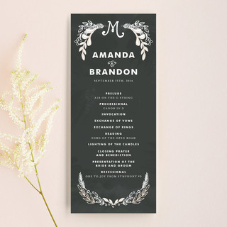 Chalkboard Wedding Programs