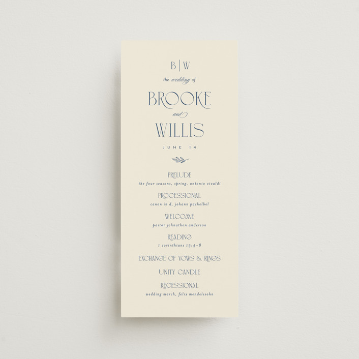 Arched Monogram Wedding Programs by Erica Krystek | Minted