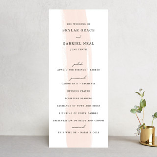 Single Swath Wedding Programs