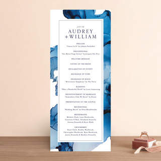 blue tides Wedding Programs