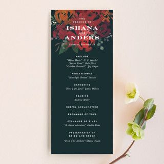 Midnight Garden Wedding Programs