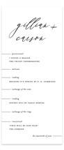 Villa Wedding Programs