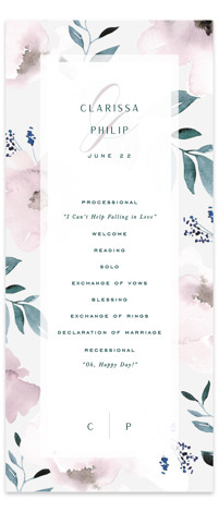 Soft Florals Wedding Programs