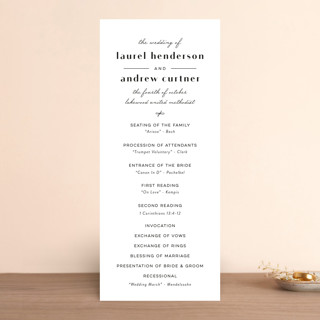 type Wedding Programs