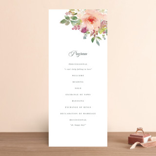 Garden Beauties Wedding Programs