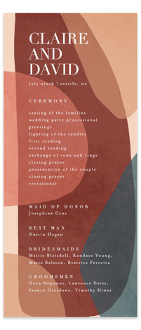Galeria Wedding Programs