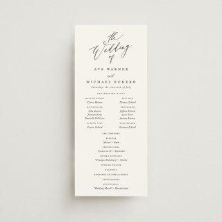 Delicate Wedding Programs