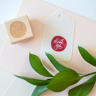 Circle Thank You Stamp Rubber Stamps