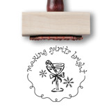Making Spirits Bright Envelope Stamp | Cheerful Holiday Rubber Stamp Rubber Stamps