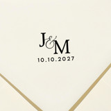 Wedding Monogram with Date Stamp | Self Inking Monogram Stamp Rubber Stamps