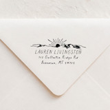 Sunrise Ridge Stamp - Mountain Address Stamp | Wood Handle Stamp Address Stamps
