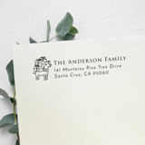 Christmas Dog Address Stamp | Self Inking Return Address Stamp Address Stamps