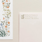 SELF-INK 'Wild Clematis' Address Stamp | Hickory Smoke Ink Color Address Stamps