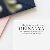 Future Mr and Mrs Stamp - Wedding Address Stamp | Wood Handle Stamp Address Stamps