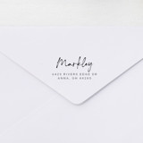 Handwritten Script Return Address Stamp | Wood Handle Stamp Address Stamps