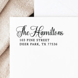 Elegant Calligraphy Address Stamp | Self-Inking Return Address Stamp Address Stamps