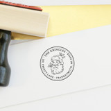 Christmas Address Stamp with Vintage Santa | Wood Handle Stamp Address Stamps