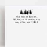 Family Forest Return Address Stamp | Wood Handle Stamp Address Stamps