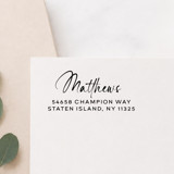 Script Return Address Stamp | Self-Inking Stamp Address Stamps