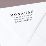 Custom Return Address Stamp | Scroll Design | Bold and Beautiful | Self-Inking Address Stamps