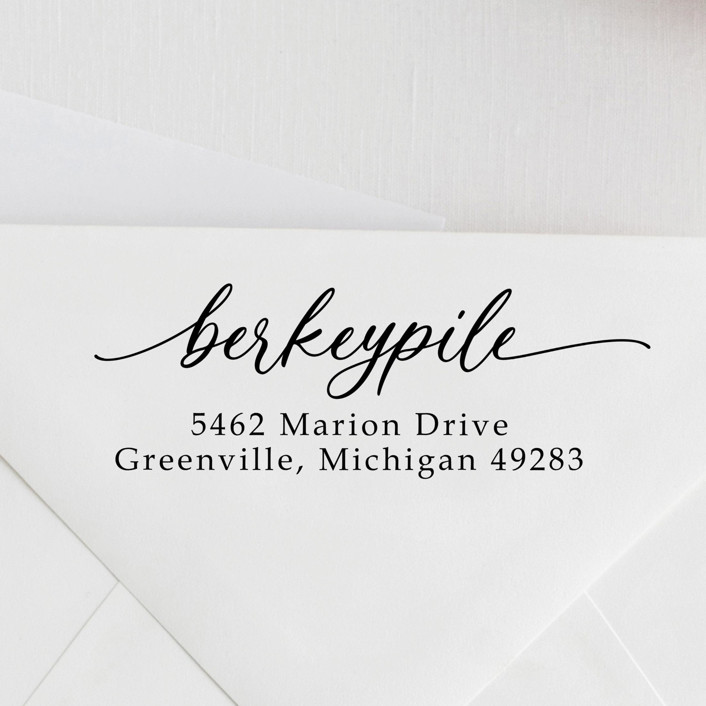 Script Custom Address Stamp Self Inking Address Stamps by Sara Luke
