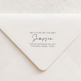 Future Mr. & Mrs. Wedding Return Address Stamp | Self-Inking Stamp Address Stamps
