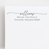 Sweeping Signature Stamp - Script Address Stamp | Self-inking Stamp Address Stamps