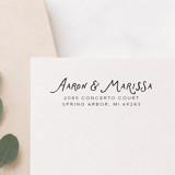 Whimsical Script Return Address Stamp | Self-Inking Stamp Address Stamps