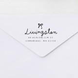Petite Bow Stamp - Handwritten Address Stamp | Self-inking Stamp Address Stamps